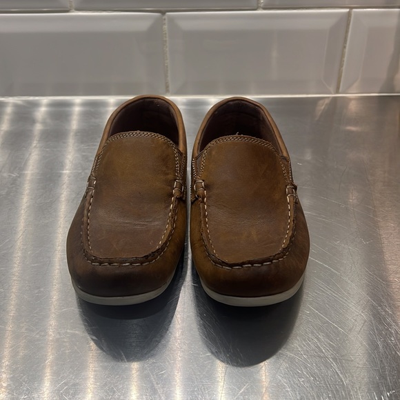 Boys Florsheim kids Jasper Venetian Jr. brown leather loafer 3.5 - Picture 5 of 8